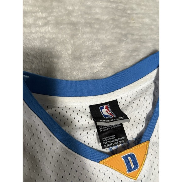 Carmelo Anthony Jersey Youth XL Denver Nuggets Reebok Authentics +2 White - Picture 3 of 9